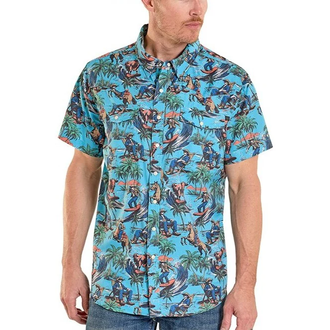 Rock & Roll Hawaiian Cowboy Men's Western Snap BMN3S08398