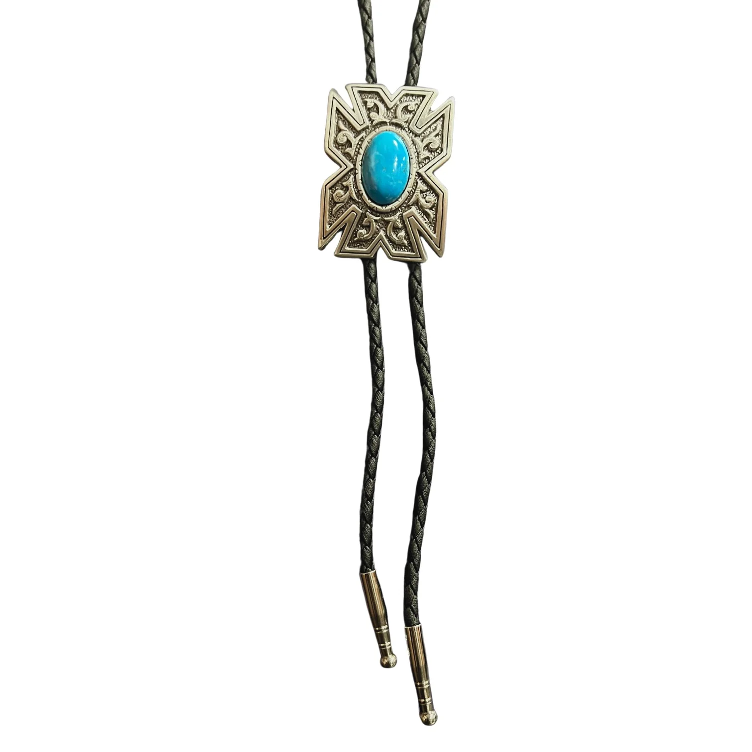 AndWest Western Turquoise Bolo Tie BOL126 - Image 4