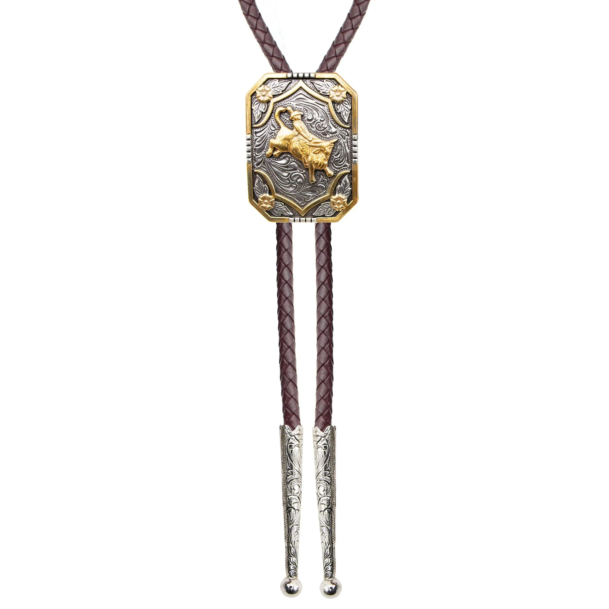 AndWest Iconic Bull Rider Brown Bolo BOLIC01