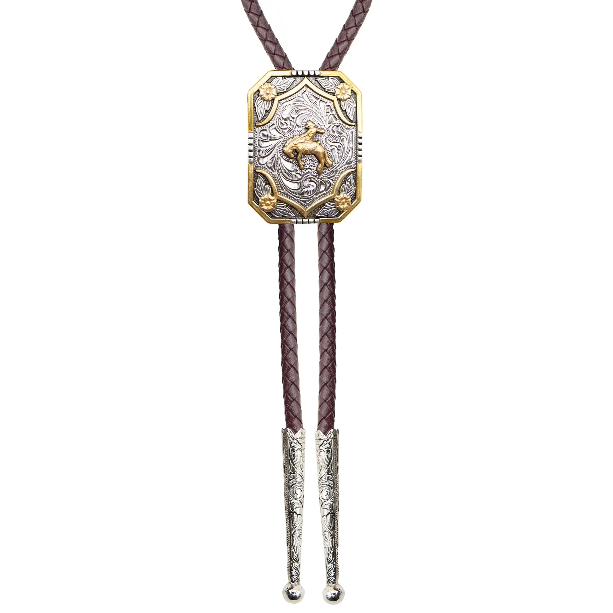 AndWest Iconic Bucking Bronc Rider Bolo BOLIC02
