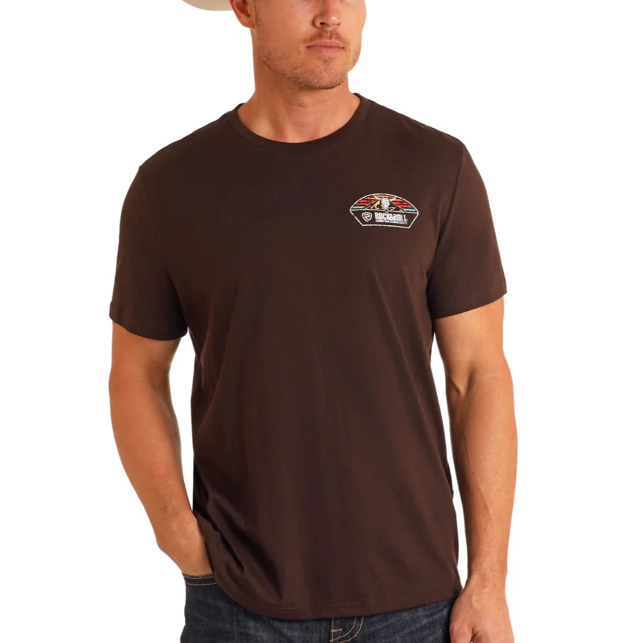 Rock & Roll Steer Skull Logo Tee BU21T05600