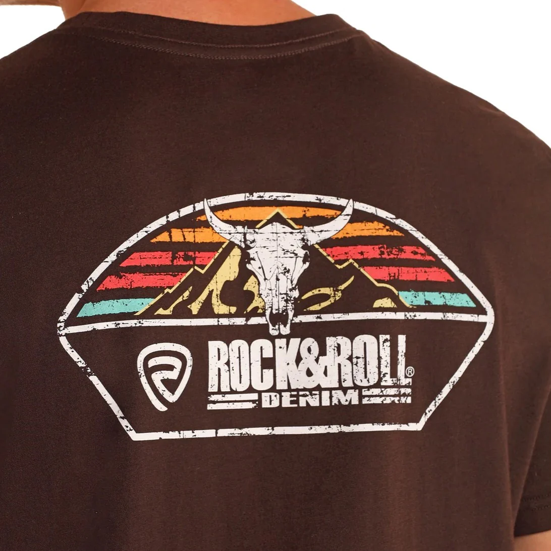 Rock & Roll Steer Skull Logo Tee BU21T05600 - Image 3
