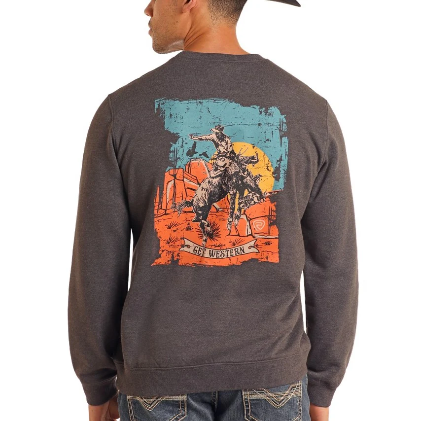 Rock & Roll Graphic Bronco Sweatshirt BU32T05609 - Image 2