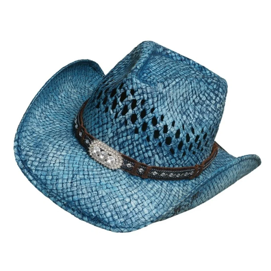 Bullhide Wild and Blue Straw Cowboy Hat 2841 - Image 3