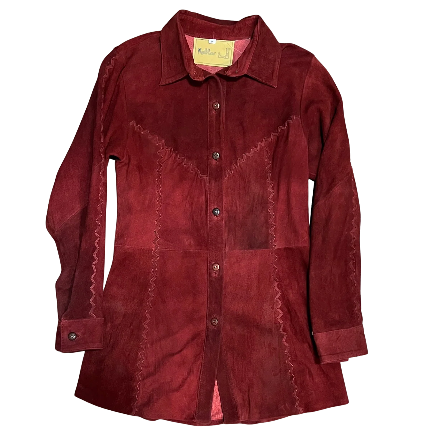 Kobler Burgundy Deer Hide Women's Coat - Image 2