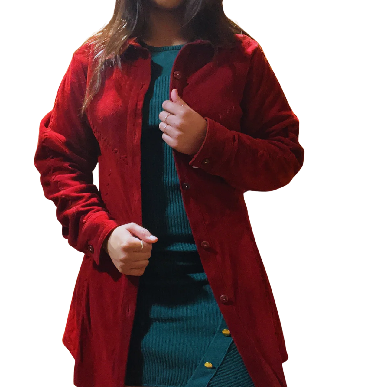 Kobler Burgundy Deer Hide Women's Coat - Image 4
