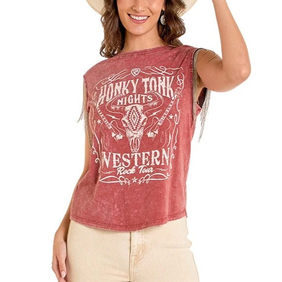 Rock & Roll Honky Tonk Nights Women's Top BW20T06458