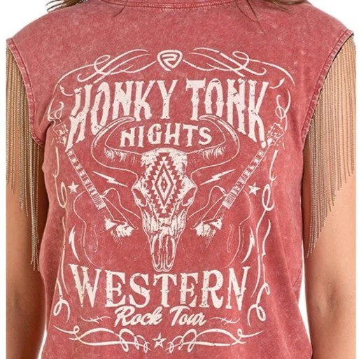 Rock & Roll Honky Tonk Nights Women's Top BW20T06458 - Image 2