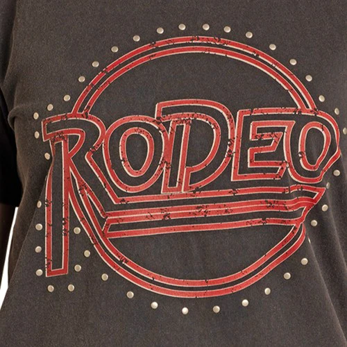 Rock & Roll Studded Rodeo Women's Tee BW21T07955 - Image 2