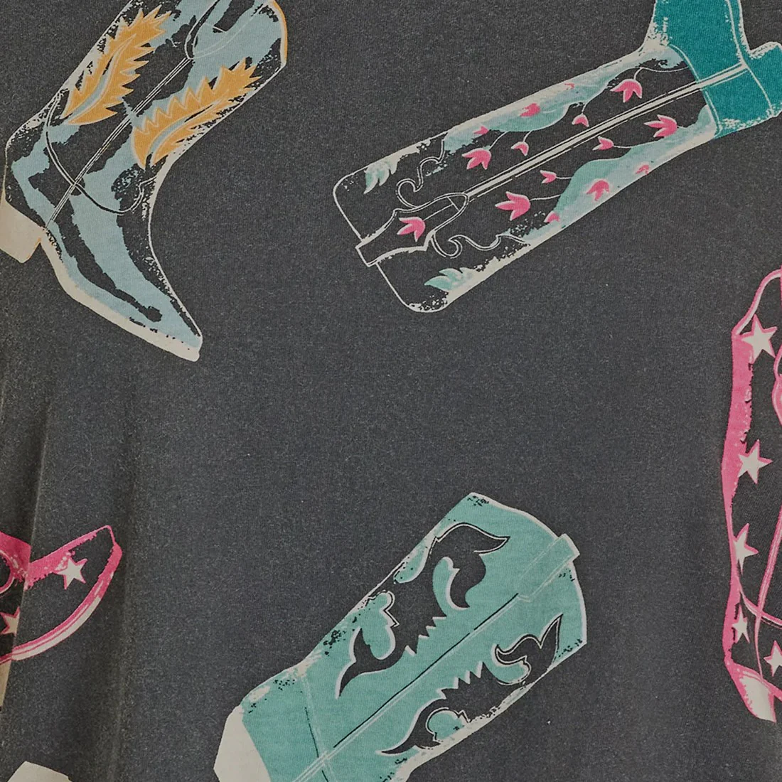 Rock & Roll Boot Print Women’s Top BW21T08120 - Image 3