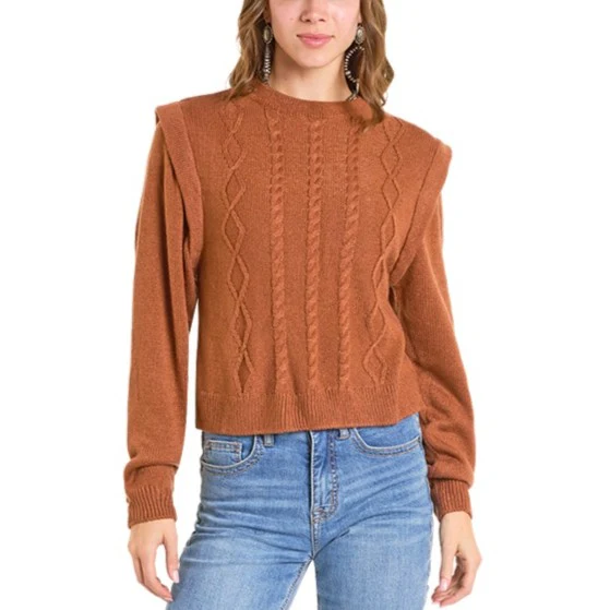 Rock & Roll Cable Knit Women's Sweater BW32T06955