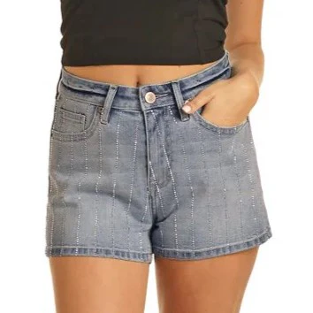 Rock & Roll Rhinestone Line Women's Shorts BW68D04003