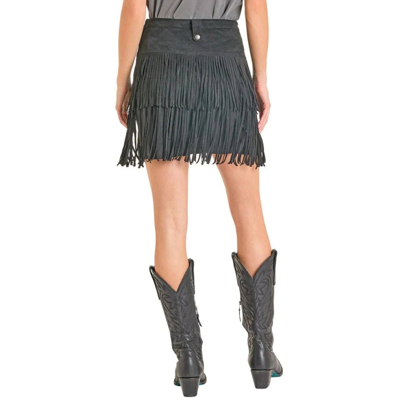 Rock & Roll Belted Fringe Women's Boot BW69B06985 - Image 2