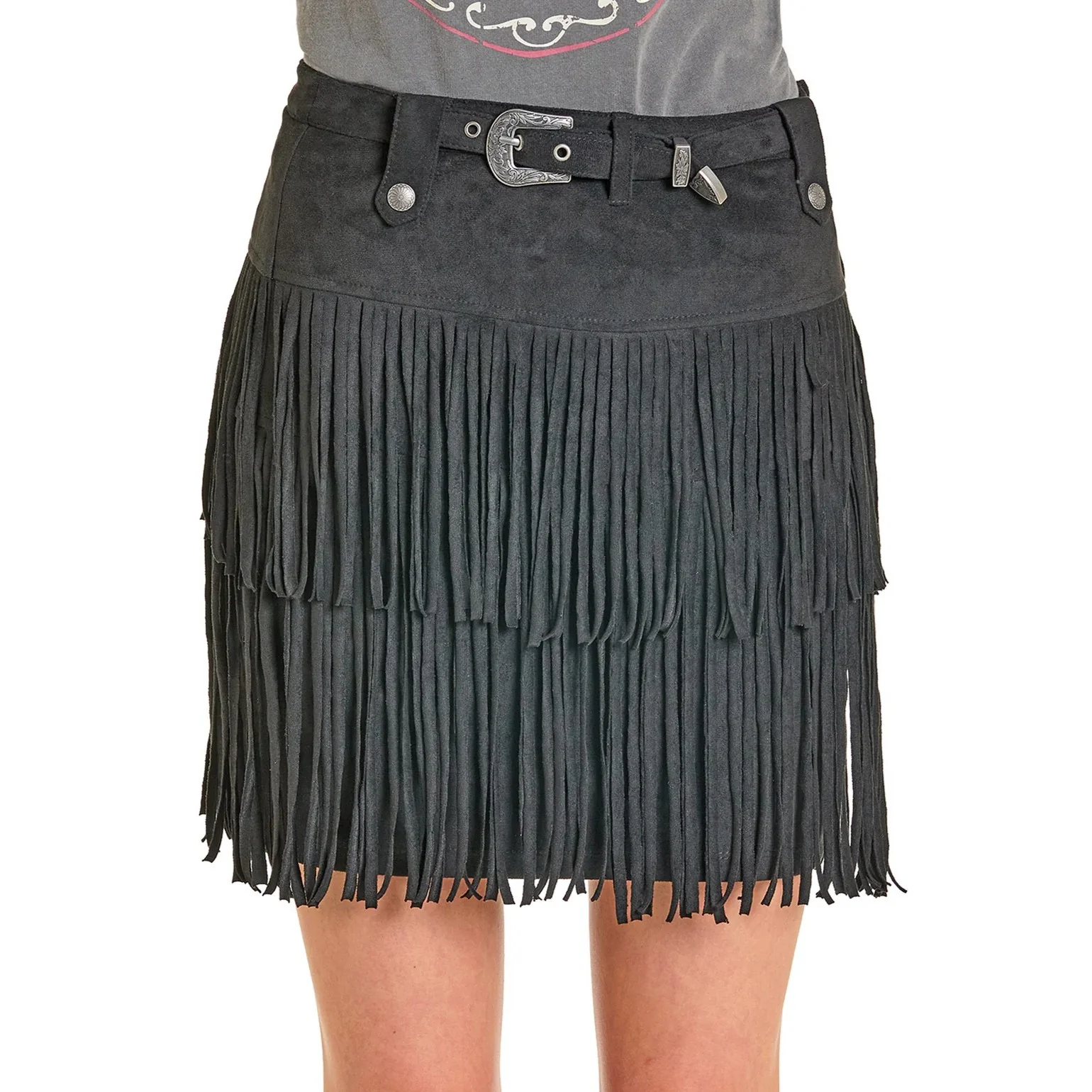 Rock & Roll Belted Fringe Women's Boot BW69B06985 - Image 3