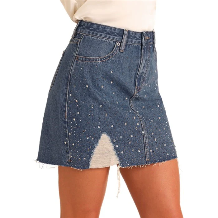 Rock & Roll Studded Women's Skirt BW69D06096 - Image 3
