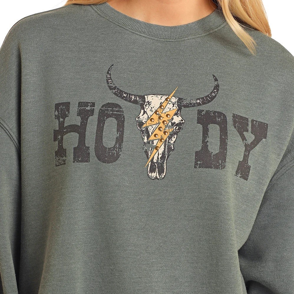 Rock & Roll Howdy Oversized Women's Pullover BW91T05409 - Image 2