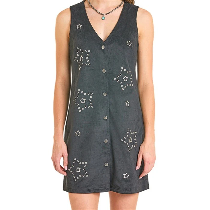 Rock & Roll Grommet Starred Women's Dress BWD0R06973 - Image 3