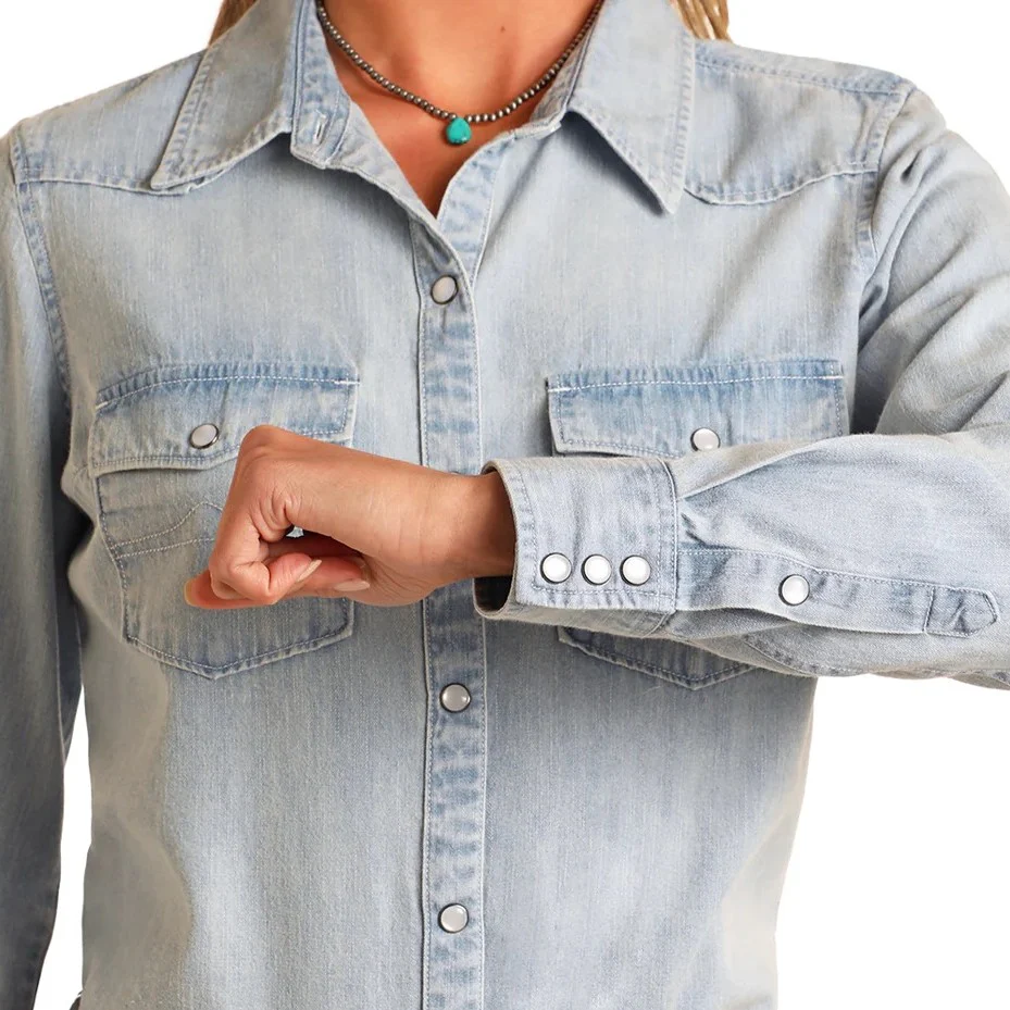 Rock & Roll Core Denim Women's Snap BWN2S03701 - Image 2