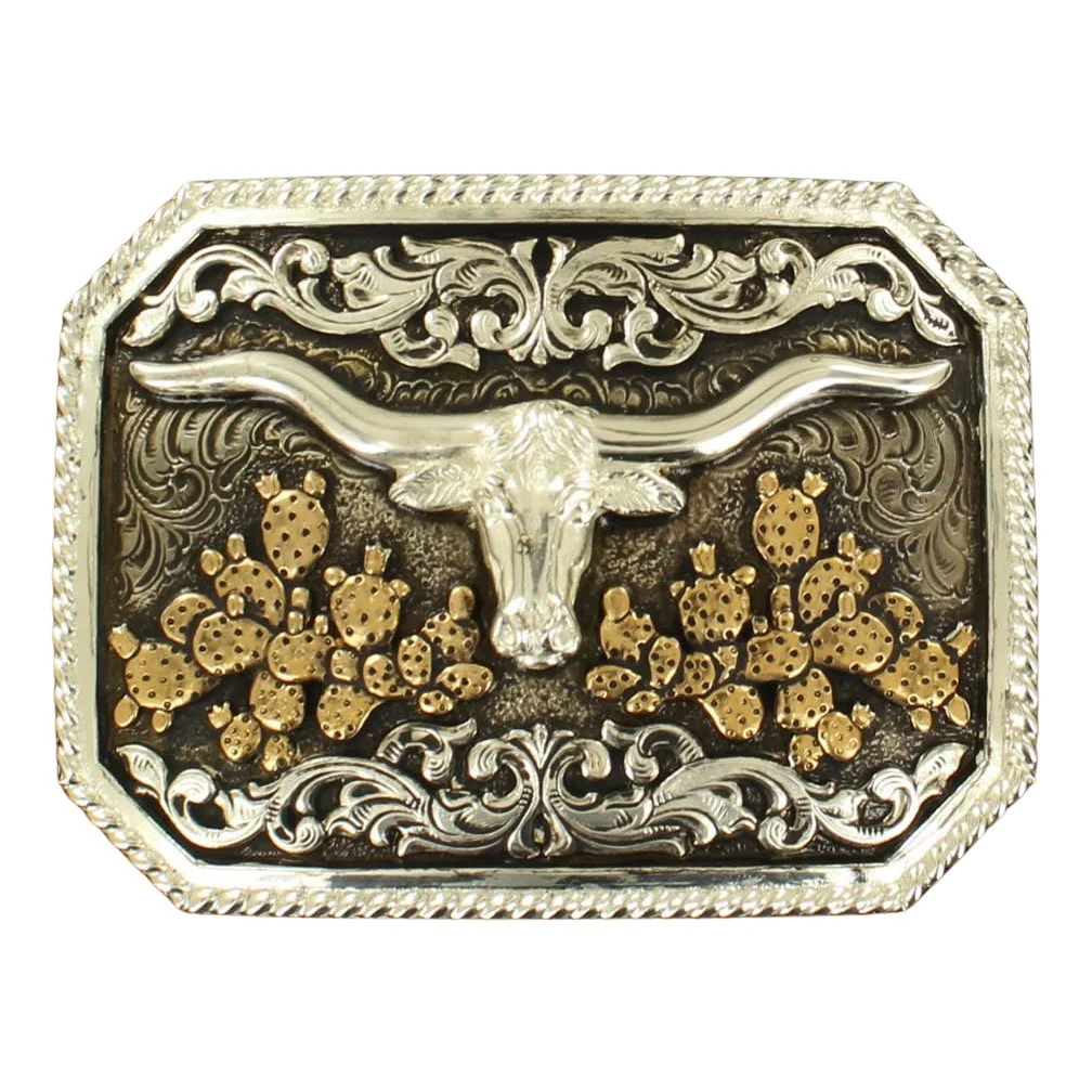 Crumrine Cactus Longhorn Buckle C10105