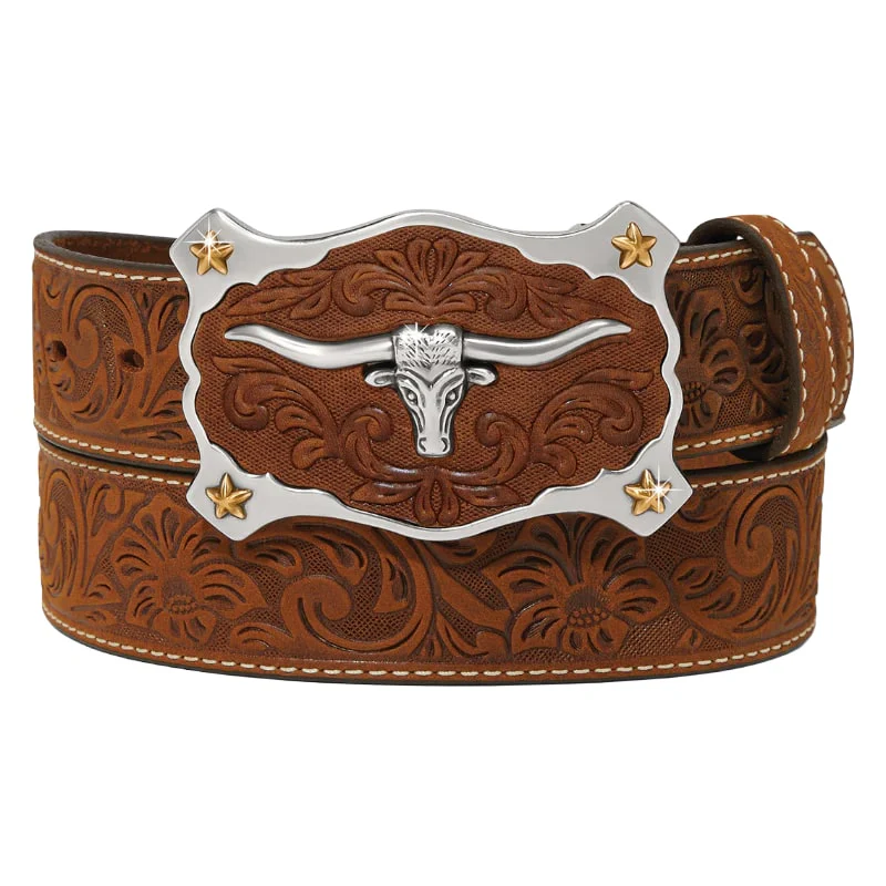 Justin Classic Longhorn Aged Bark Belt C11198