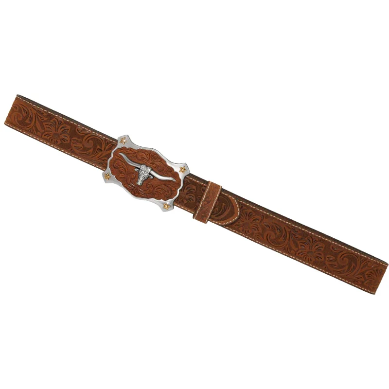 Justin Classic Longhorn Aged Bark Belt C11198 - Image 3