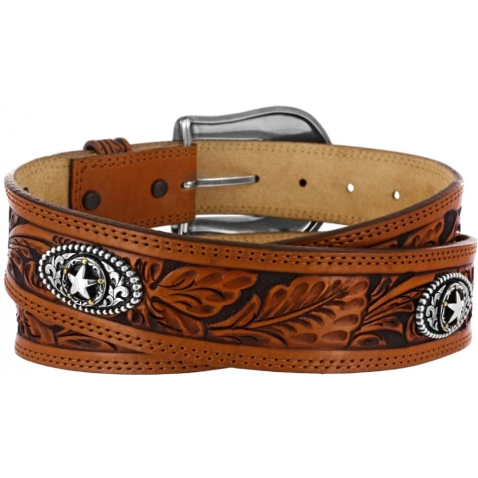 Justin Tooled Star Emblem Belt C12424 - Image 2