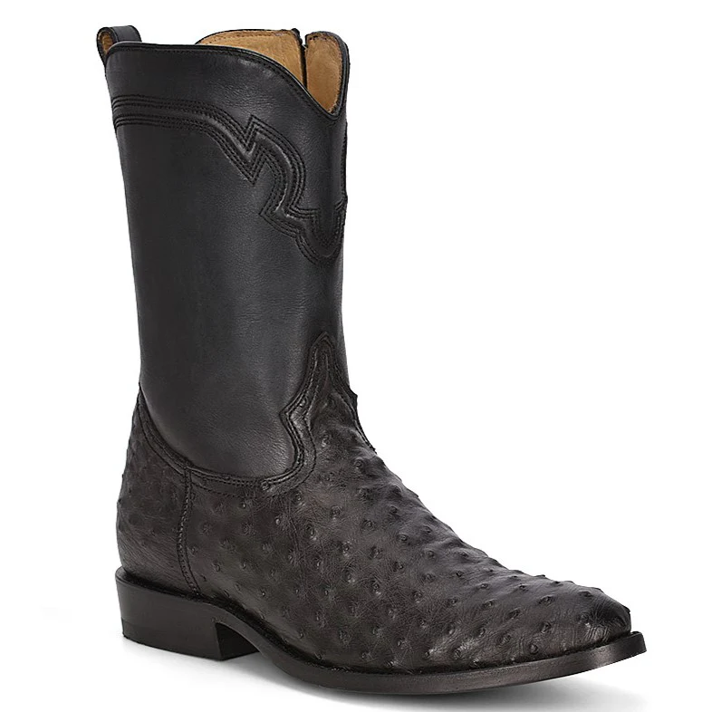Corral Ash Black Grey FQ Ostrich Zip Men's Boot C3885