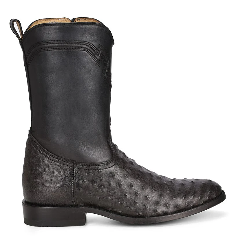 Corral Ash Black Grey FQ Ostrich Zip Men's Boot C3885 - Image 2