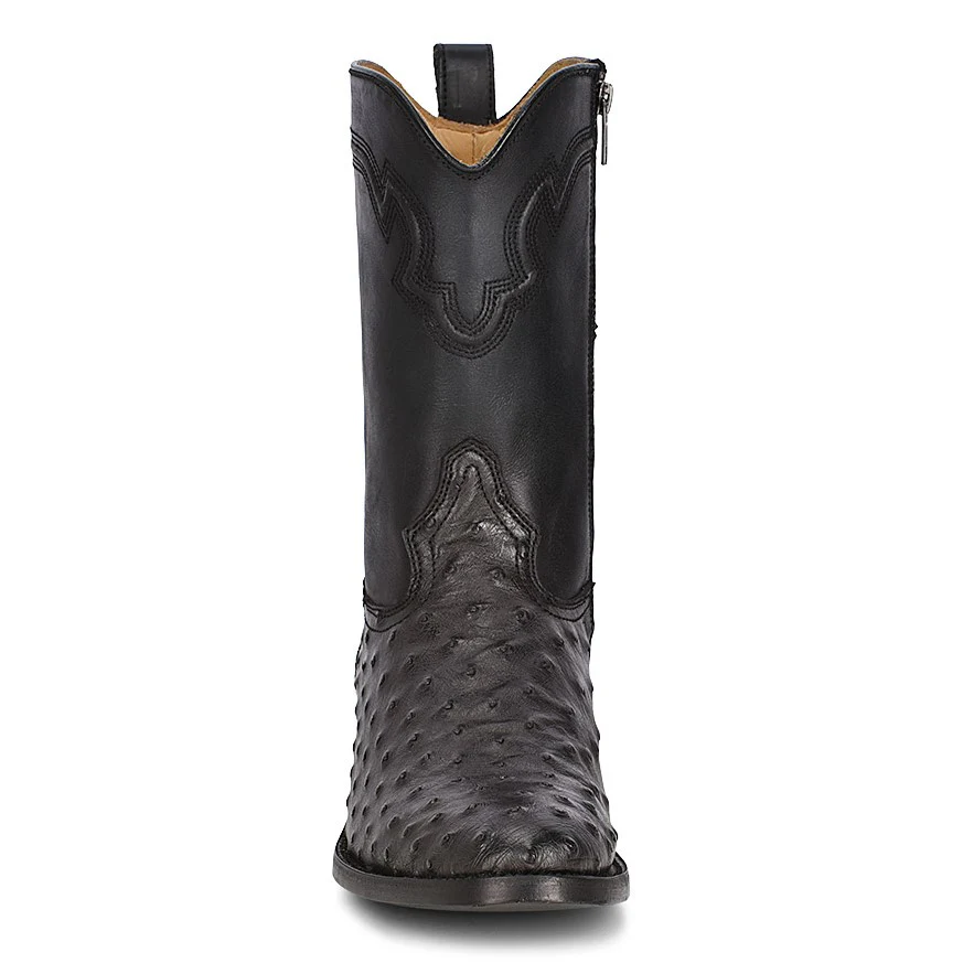 Corral Ash Black Grey FQ Ostrich Zip Men's Boot C3885 - Image 3