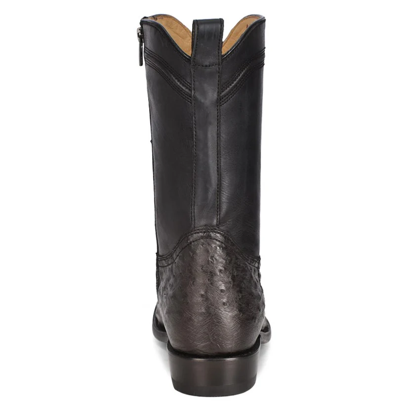 Corral Ash Black Grey FQ Ostrich Zip Men's Boot C3885 - Image 4