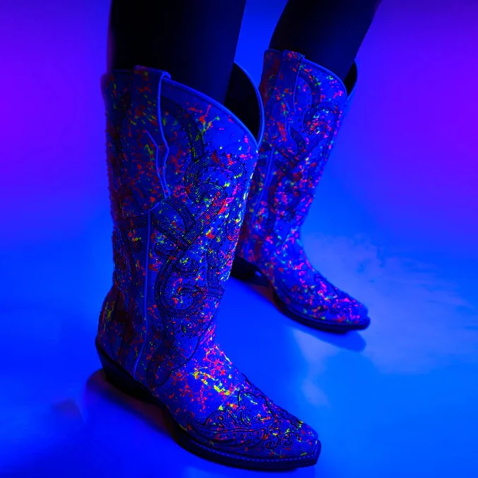 Corral Neon Crystal Stud Women's Boot C3980 - Image 5