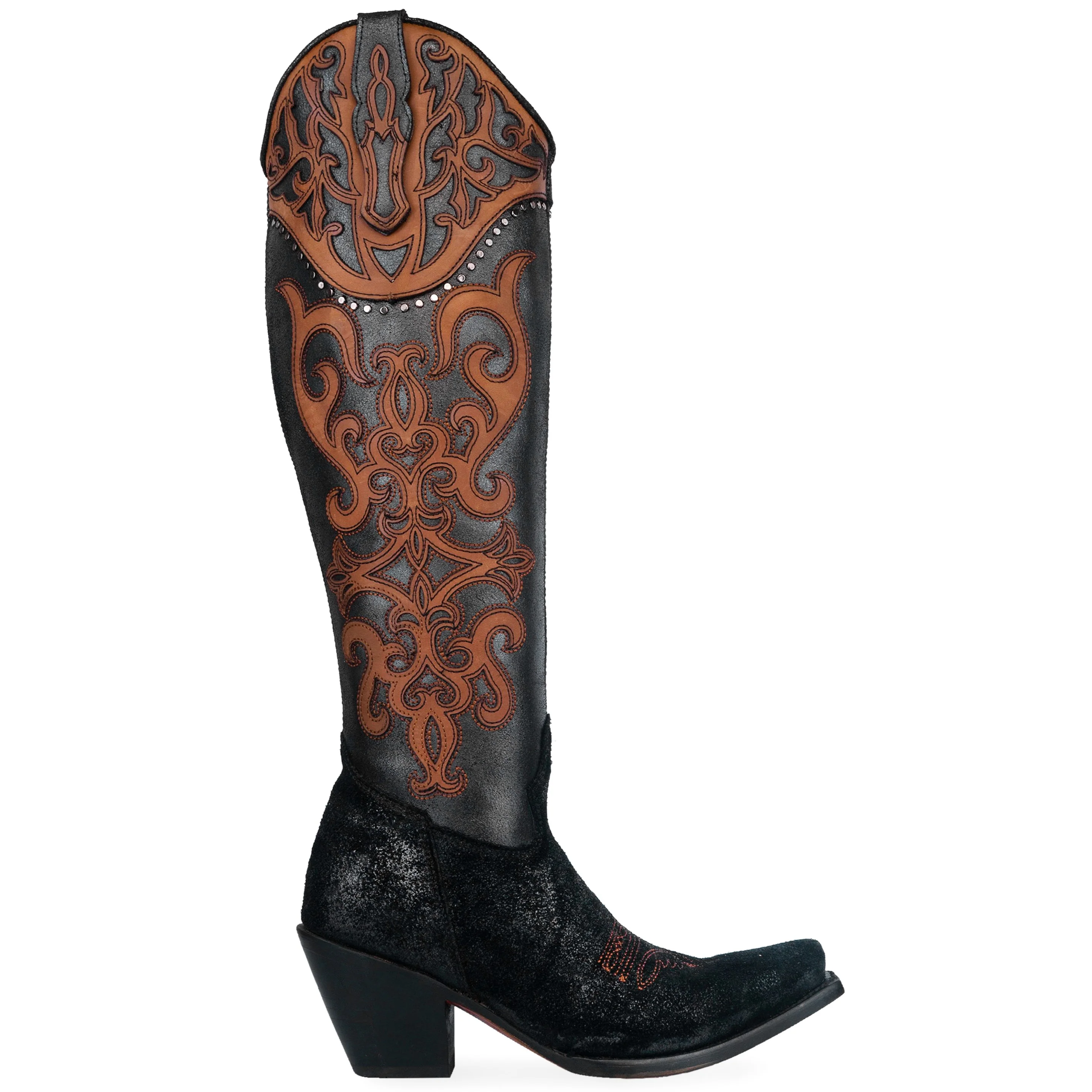 Corral Tall Black and Brown Overlay Women's Boot C4092 - Image 2