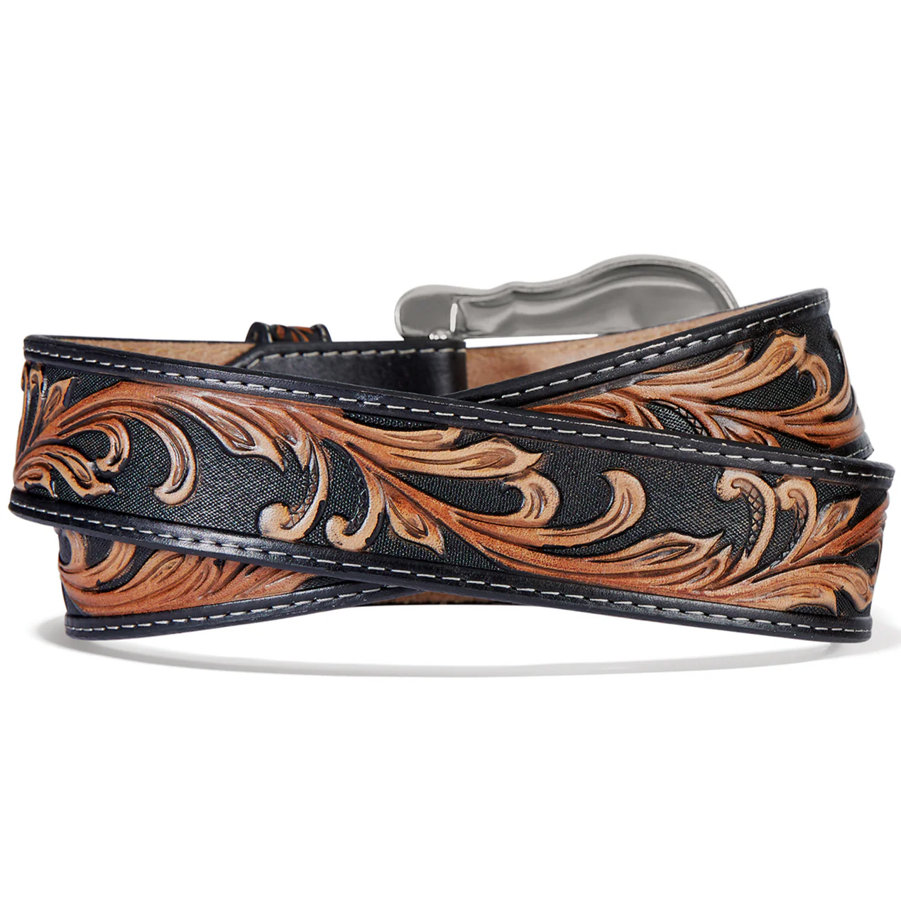 Tony Lama Westerly Ride Black and Brown Belt C41519 - Image 2