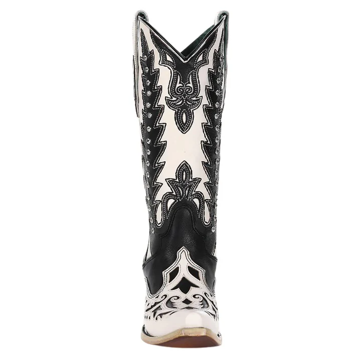 Corral White & Black Stud Women's Boot C4160 - Image 3