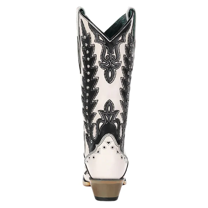 Corral White & Black Stud Women's Boot C4160 - Image 4