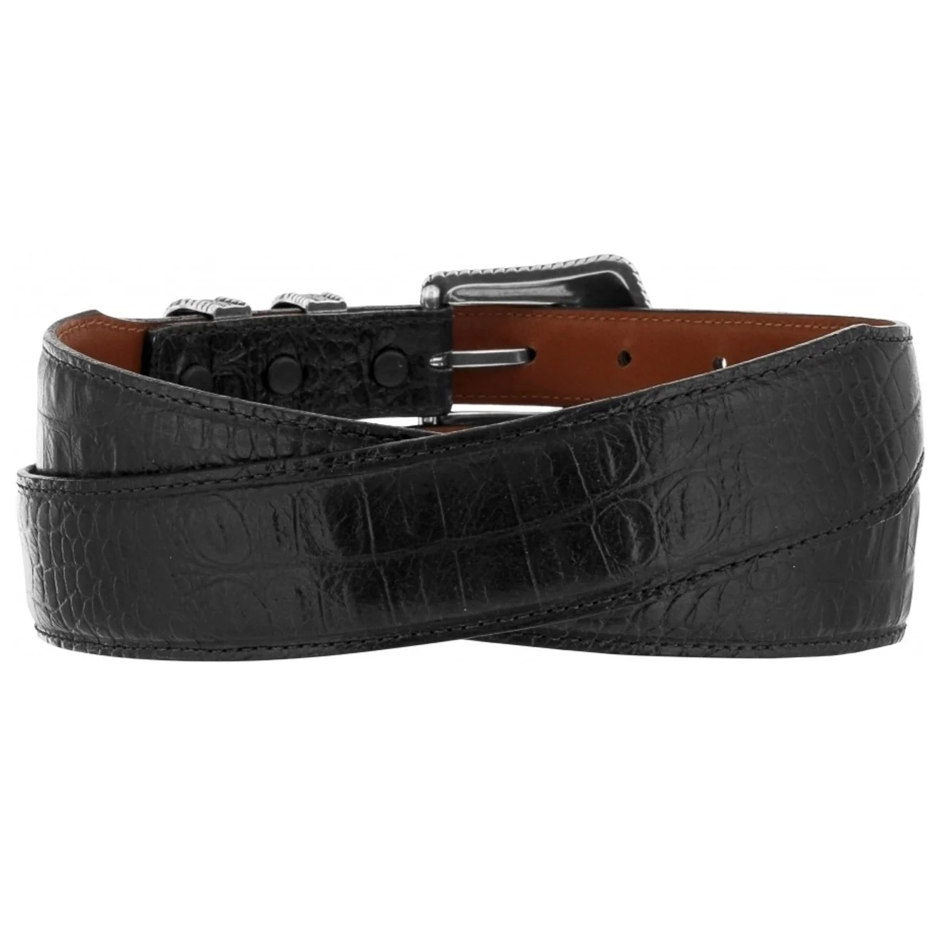 Tony Lama County Croc Black Belt C42123 - Image 2