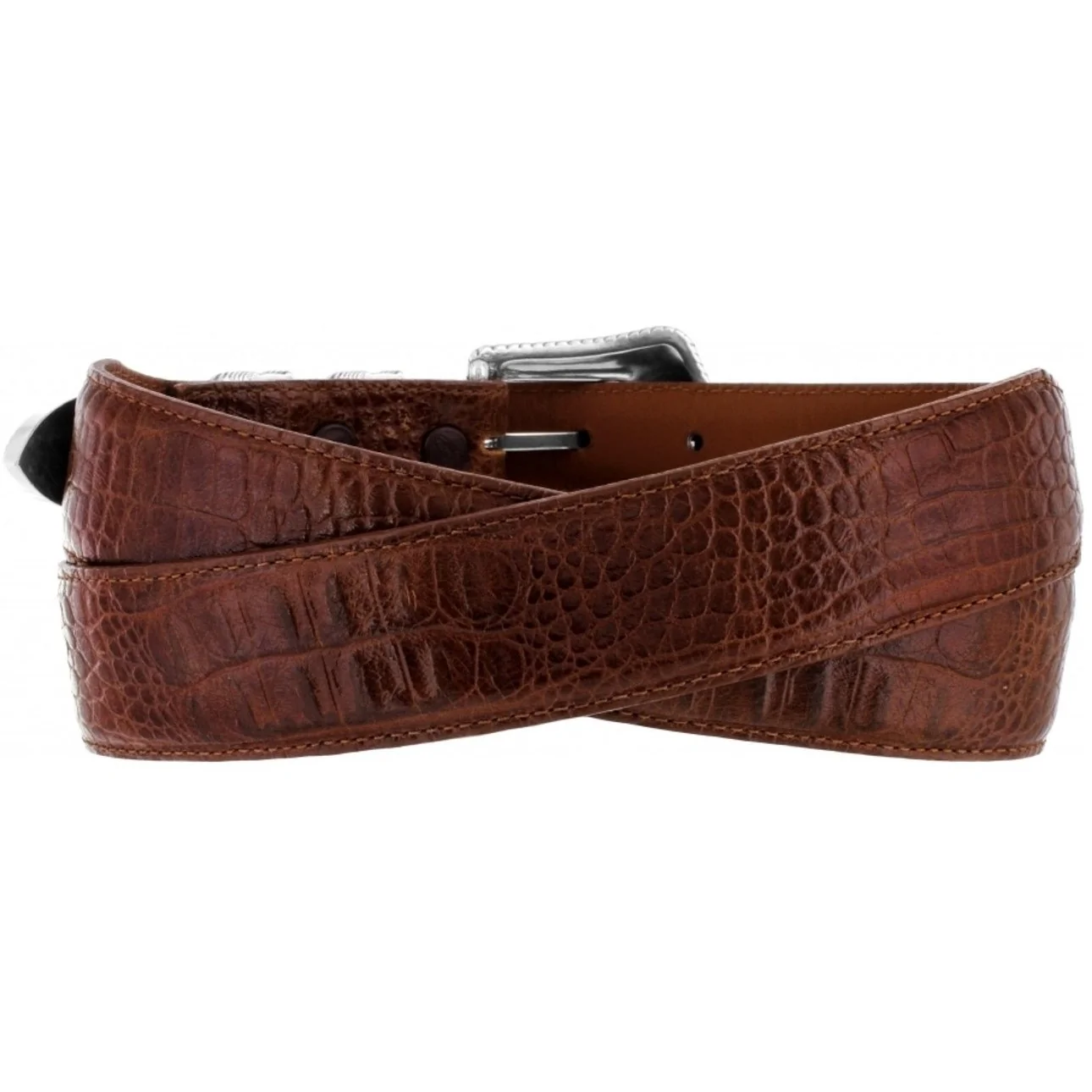 Tony Lama County Croc Brown Belt C42124 - Image 2