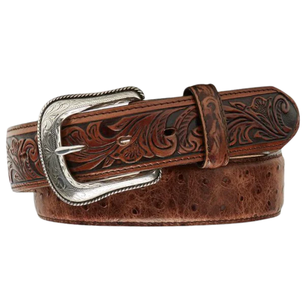 Tony Lama Ostrich Print Billet Belt C42525
