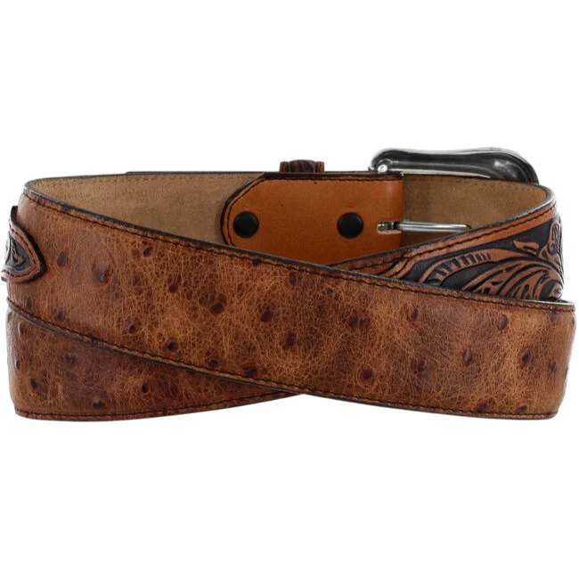 Tony Lama Ostrich Print Billet Belt C42525 - Image 2