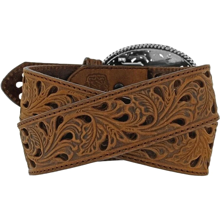 Tony Lama Pierced Filigree Trophy Belt C50029 - Image 2