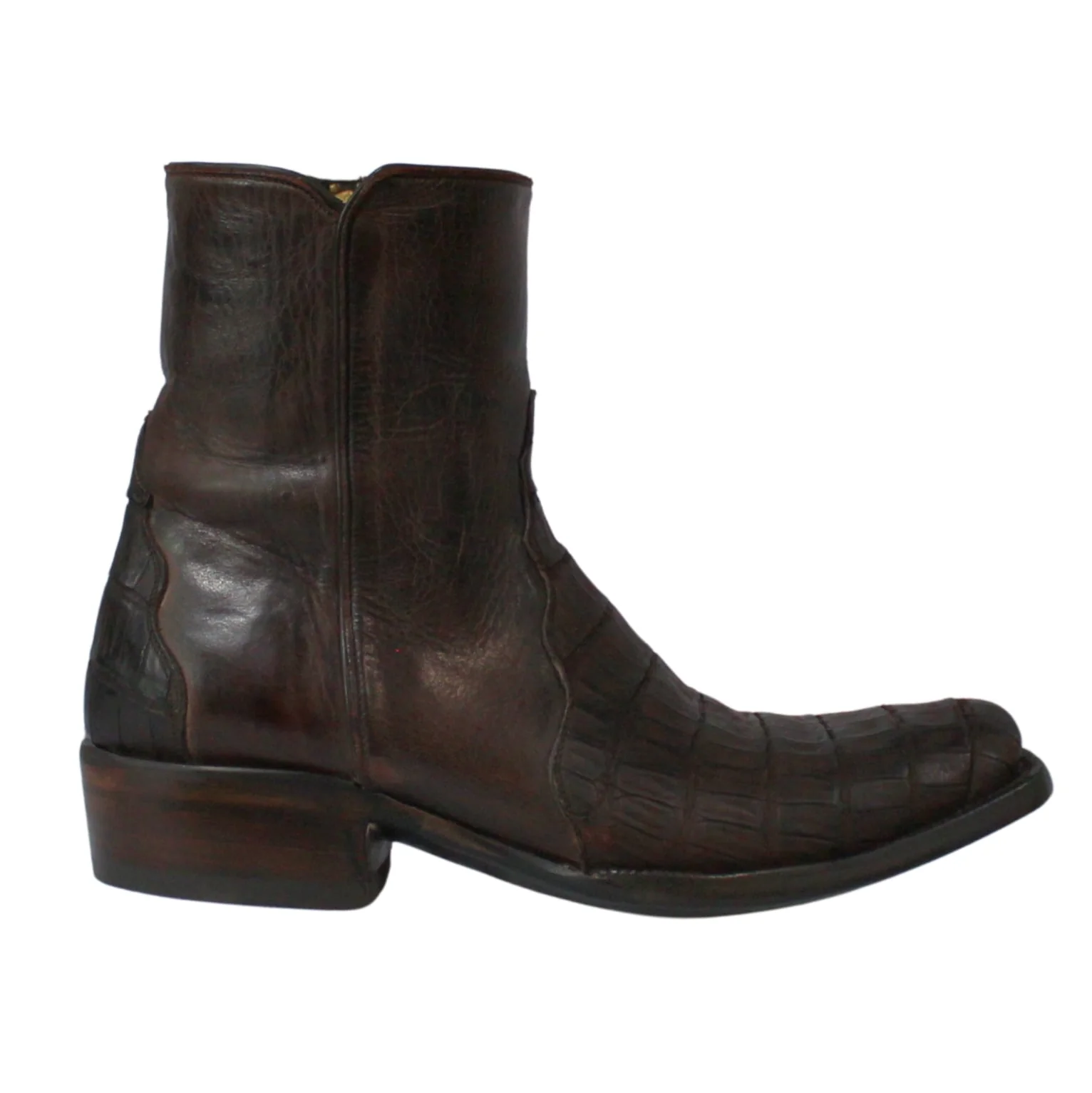 Black Jack Sueded Caiman Belly Men's Bootie CH1329 - Image 2