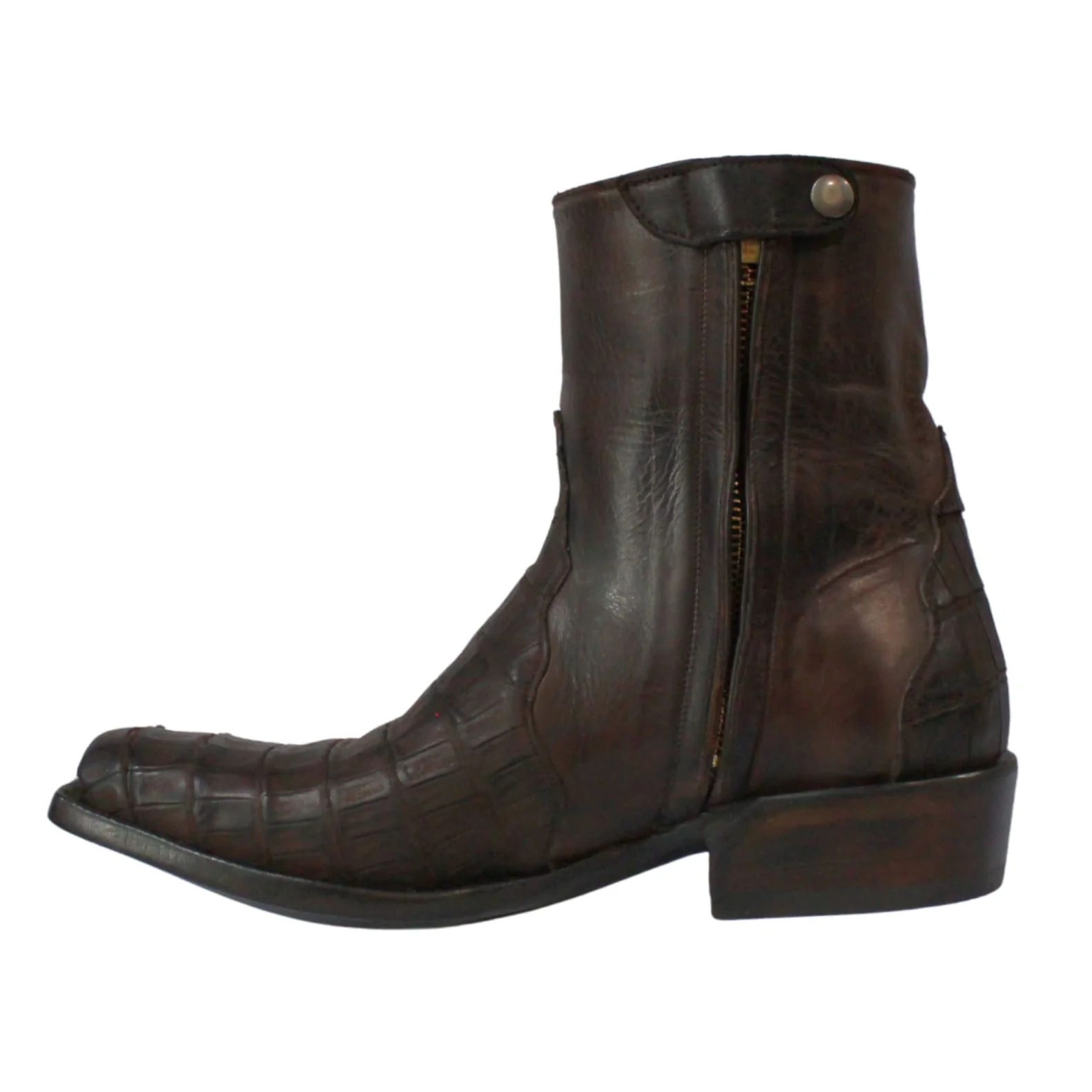 Black Jack Sueded Caiman Belly Men's Bootie CH1329 - Image 3