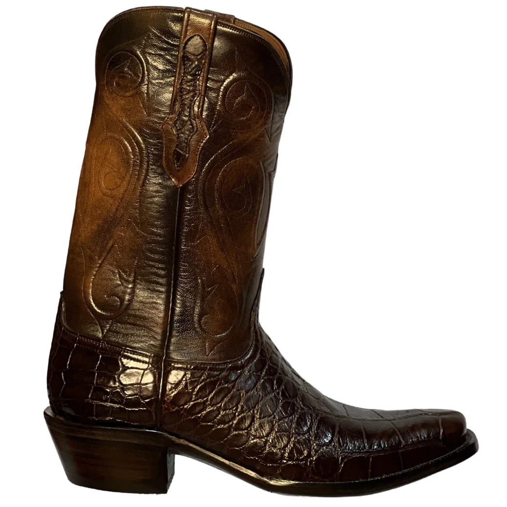 Black Jack Gator Belly Chocolate Men's Boot CH528 - Image 2