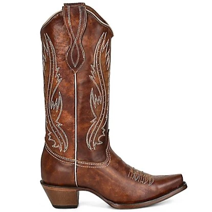 Circle G Brown Embroidery Stud Women's Boot L2068 - Image 2