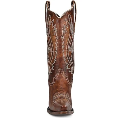 Circle G Brown Embroidery Stud Women's Boot L2068 - Image 3