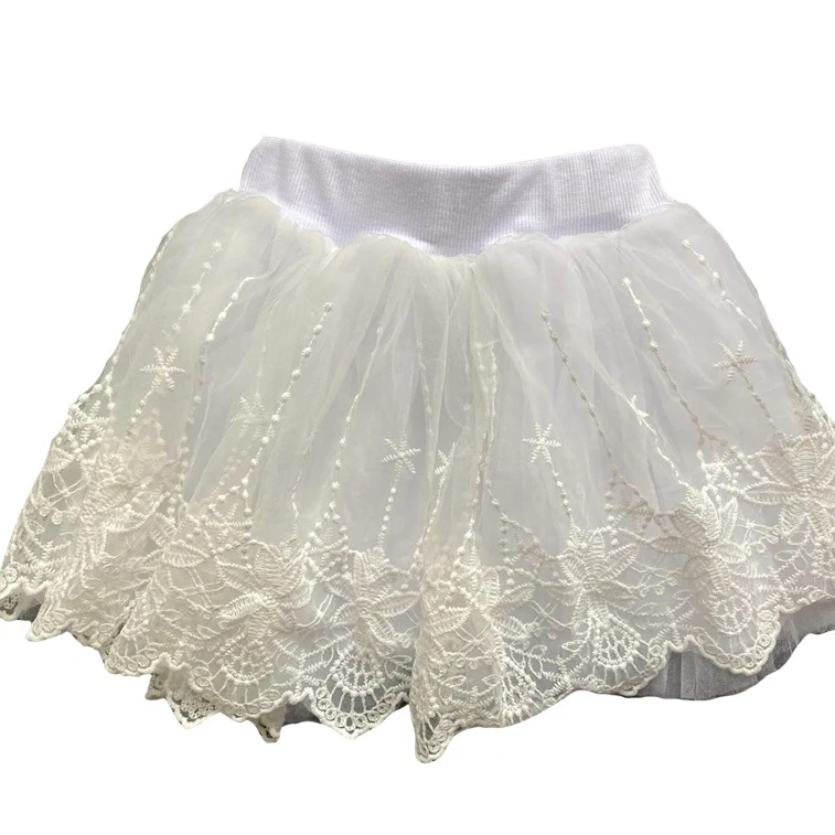 Shea Baby Chiffon White Lace Girl's Skirt CS01