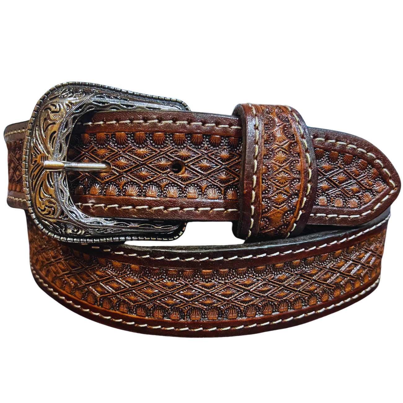 Sandoval Saddle Tooled Belt D0012