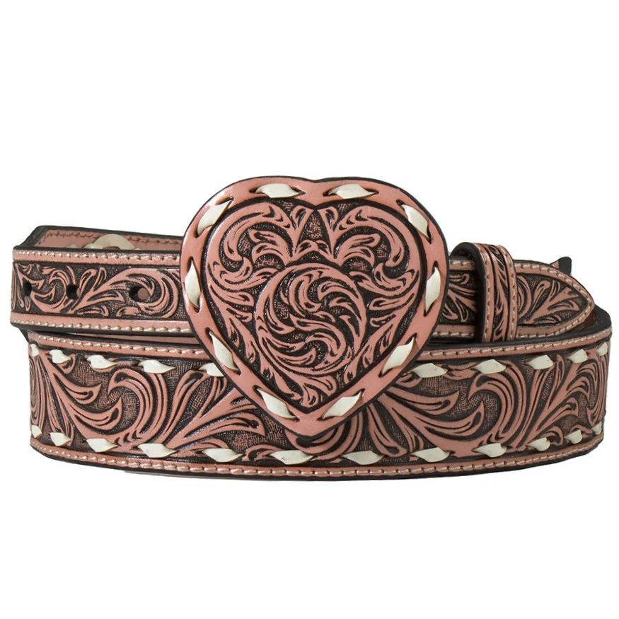 Angel Ranch Tooled Heart Belt D140005930