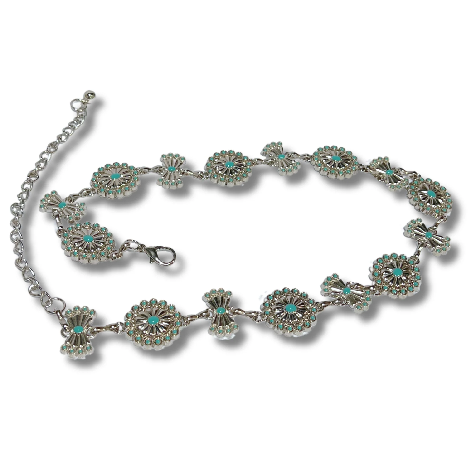 3D Concho Turquoise Hatband D740002133