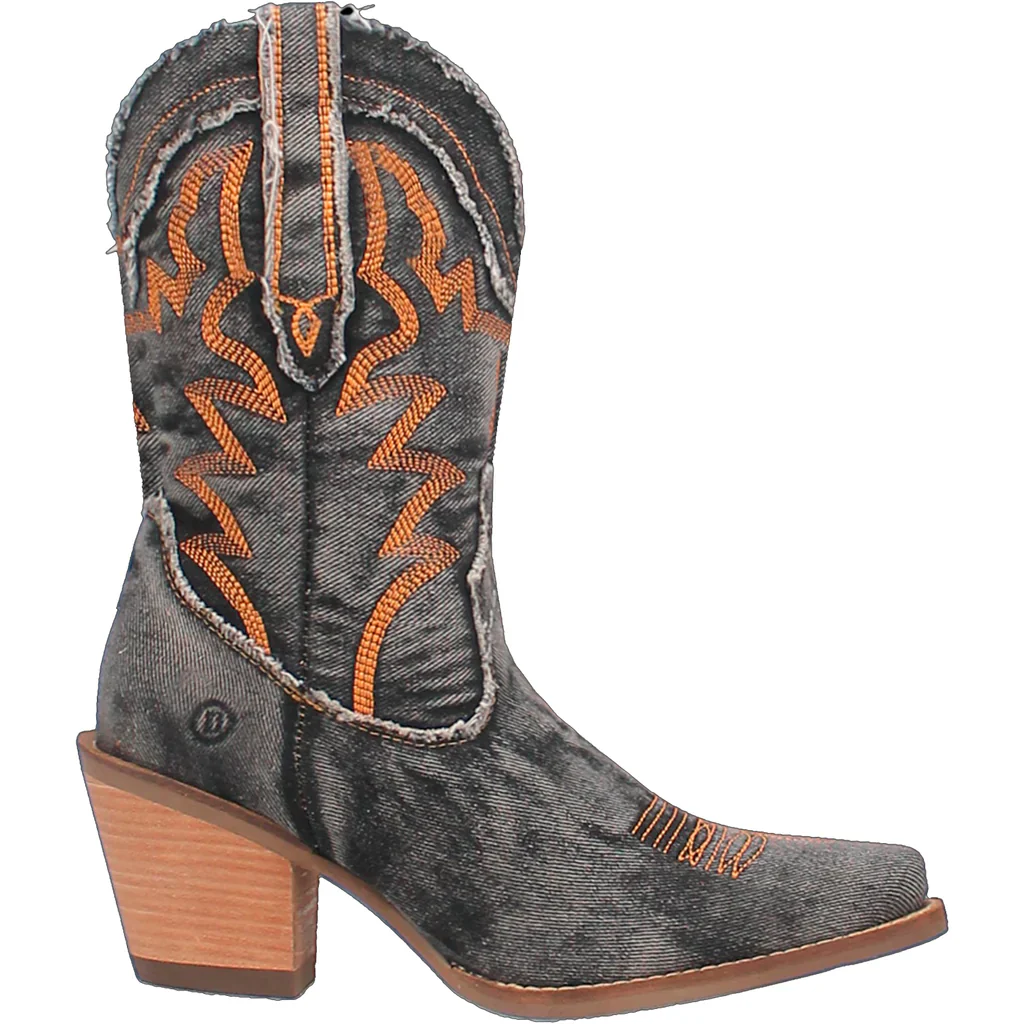 Dingo Dolly Denim Black Women's Bootie DI950 - Image 2